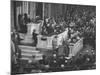 English Prime Minister Winston Churchill Adressesing the Us Congress-Myron Davis-Mounted Photographic Print