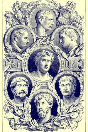 Roman Emperors, Illustration from 'The Illustrated History of the World', Published C.1880