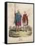 English Royalty King Edgar I the Peaceful or Peaceable of England with Youthful Attendant-null-Framed Stretched Canvas