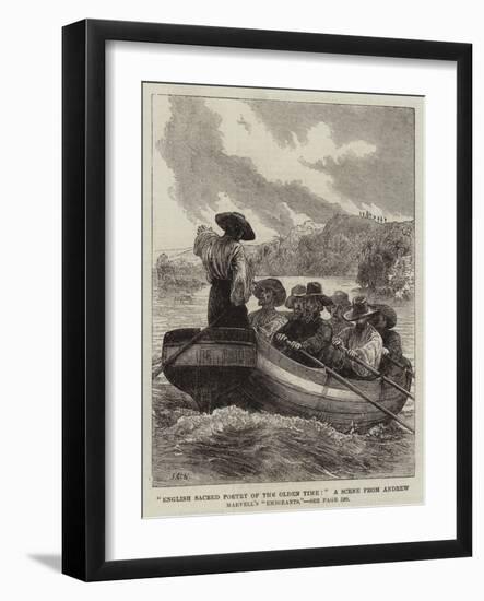 English Sacred Poetry of the Olden Time, a Scene from Andrew Marvell's Emigrants-James Dawson Watson-Framed Giclee Print