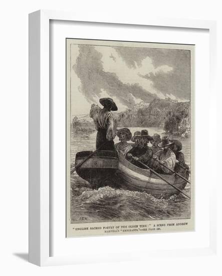 English Sacred Poetry of the Olden Time, a Scene from Andrew Marvell's Emigrants-James Dawson Watson-Framed Giclee Print