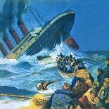 Sinking of the Titanic-English School-Giclee Print
