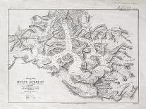 Sketch Map of Mount Everest from Surveys by Major Wheeler in 1921 with Addi-English School-Giclee Print