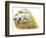 English Setter (Canis Lupus Familiaris) Pointing to Quail-null-Framed Giclee Print