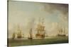 English Ships under Sail in a Very Light Breeze-Charles Brooking-Stretched Canvas