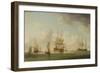 English Ships under Sail in a Very Light Breeze-Charles Brooking-Framed Giclee Print