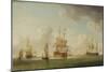 English Ships under Sail in a Very Light Breeze-Charles Brooking-Mounted Giclee Print