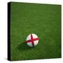 English Soccerball Lying on Grass-zentilia-Stretched Canvas