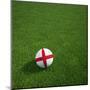 English Soccerball Lying on Grass-zentilia-Mounted Art Print