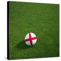 English Soccerball Lying on Grass-zentilia-Stretched Canvas