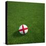 English Soccerball Lying on Grass-zentilia-Stretched Canvas