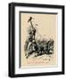 'English Soldier securing Prisoner at Agincourt', c1860, (c1860)-John Leech-Framed Giclee Print