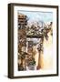 English Soldiers Attacking a City During the Crusades-English School-Framed Giclee Print