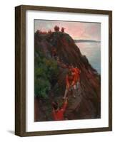 English Soldiers Scaling the Heights of Abraham in 1759, 1903-Frank Otis Small-Framed Giclee Print