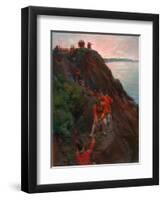 English Soldiers Scaling the Heights of Abraham in 1759, 1903-Frank Otis Small-Framed Giclee Print