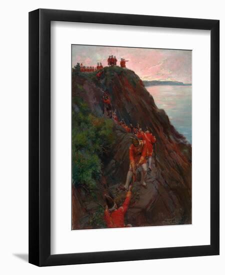 English Soldiers Scaling the Heights of Abraham in 1759, 1903-Frank Otis Small-Framed Giclee Print