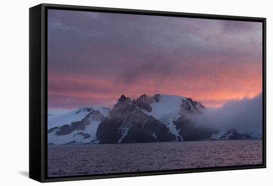 English Strait at sunset, Antarctica, Polar Regions-Sergio Pitamitz-Framed Stretched Canvas