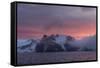 English Strait at sunset, Antarctica, Polar Regions-Sergio Pitamitz-Framed Stretched Canvas