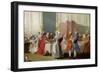 English Tea in the Salon des Quatre Glaces at the House of the Prince de Conti Palais Du Temple-Michel Barthélémy Ollivier-Framed Giclee Print