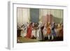 English Tea in the Salon des Quatre Glaces at the House of the Prince de Conti Palais Du Temple-Michel Barthélémy Ollivier-Framed Giclee Print