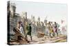 English Troops Attacking a French Town, Hundred Years War, 1337-1453-null-Stretched Canvas