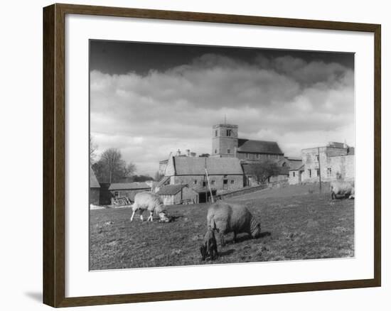 English Village Farm-null-Framed Photographic Print