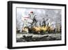 English Warship, Vanguard, Attacking the Spanish Armada, c.1588-null-Framed Giclee Print