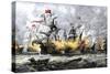 English Warship, Vanguard, Attacking the Spanish Armada, c.1588-null-Stretched Canvas