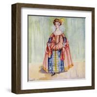 English Woman 1610-Dion Clayton Calthrop-Framed Art Print