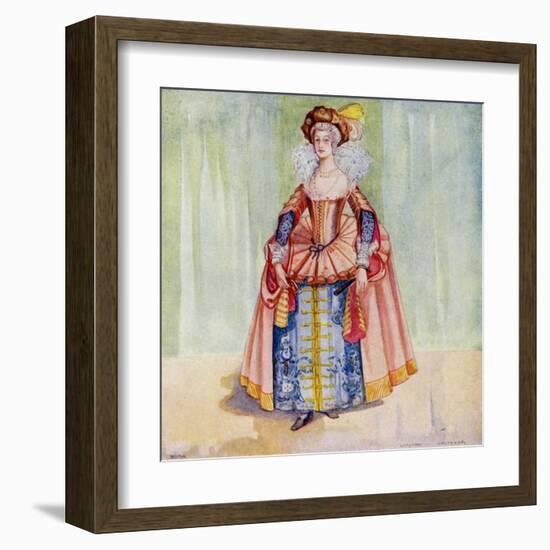 English Woman 1610-Dion Clayton Calthrop-Framed Art Print