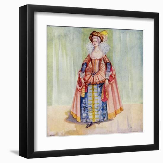 English Woman 1610-Dion Clayton Calthrop-Framed Art Print