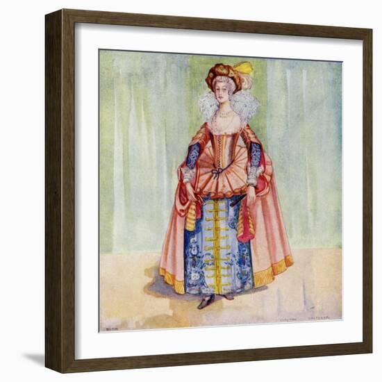 English Woman 1610-Dion Clayton Calthrop-Framed Art Print