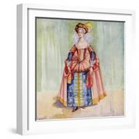 English Woman 1610-Dion Clayton Calthrop-Framed Art Print