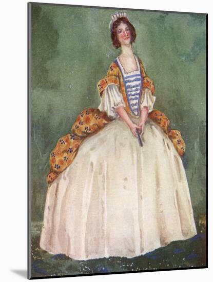 English Woman of 1710-Dion Clayton Calthrop-Mounted Art Print