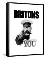 English World War I Propaganda Poster Featuring Lord Kitchener-null-Framed Stretched Canvas