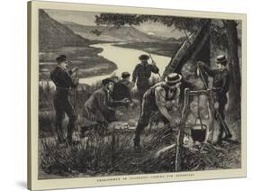 Englishmen in Colorado, Fishing for Breakfast-Francis S. Walker-Stretched Canvas