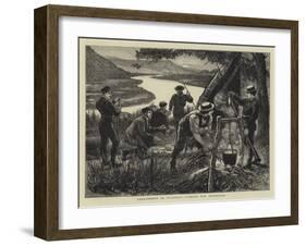 Englishmen in Colorado, Fishing for Breakfast-Francis S. Walker-Framed Giclee Print