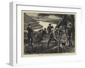 Englishmen in Colorado, Fishing for Breakfast-Francis S. Walker-Framed Giclee Print