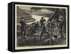 Englishmen in Colorado, Fishing for Breakfast-Francis S. Walker-Framed Stretched Canvas