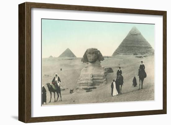 Englishmen Visiting Pyramids-null-Framed Art Print
