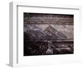 Engraved brickwork from the fourth courtyard at the Great Mosque in Xian-Werner Forman-Framed Giclee Print
