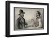 Engraved Cartoon Entitled "No Trust: The Momentous Question" by Nathaniel Currier-null-Framed Photographic Print