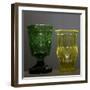 Engraved Coloured Glasses, Bohemia, 1830-1850-null-Framed Giclee Print