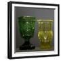 Engraved Coloured Glasses, Bohemia, 1830-1850-null-Framed Giclee Print