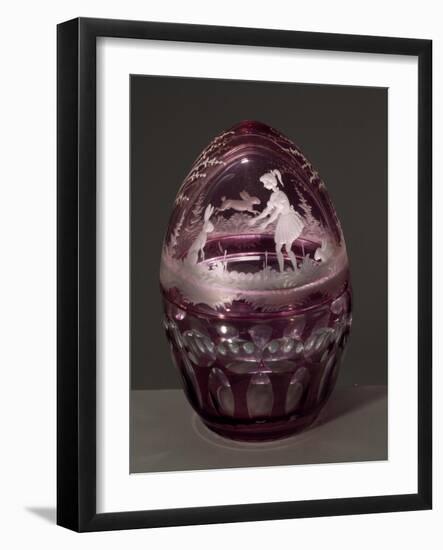 Engraved Glass Egg, Bohemia-null-Framed Giclee Print