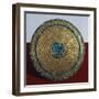 Engraved Gold Disk and Turquoise Mosaic, Artifact Originating from the Castle of Chichen Iza-null-Framed Giclee Print