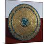 Engraved Gold Disk and Turquoise Mosaic, Artifact Originating from the Castle of Chichen Iza-null-Mounted Giclee Print