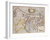 Engraved, Hand Colored Map of Holland, 1595-Gerardus Mercator-Framed Giclee Print