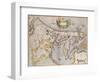 Engraved, Hand Colored Map of Holland, 1595-Gerardus Mercator-Framed Giclee Print