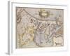 Engraved, Hand Colored Map of Holland, 1595-Gerardus Mercator-Framed Giclee Print